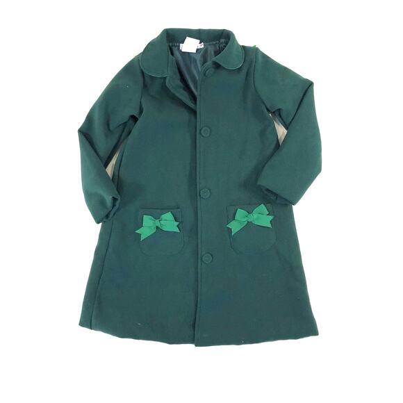 GIRLS FOREST GREEN WINTER COAT SIZE  5 - Picture 1 of 4